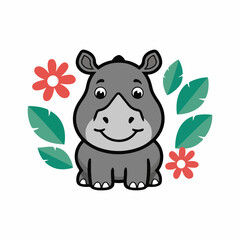 Solid color rhino vector design for World Rhino Day, including geometric, cartoon, and abstract styles to promote endangered species conservation and habitat protection.