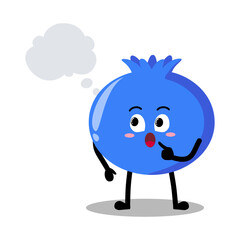 Obraz premium Blueberry Set B1Cute Hand Drawn blueberry Daydreaming Imagining