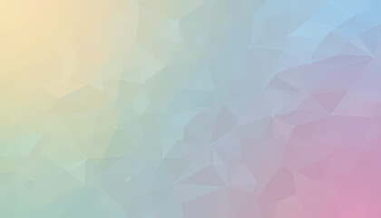 Fototapeta premium Abstract polygonal background with pastel colors blending smoothly from yellow to pink and light blue hues