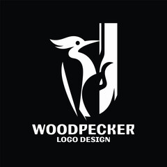 Obraz premium Woodpecker Vector Logo Design