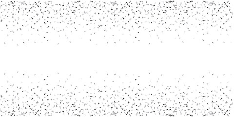Grayscale confetti isolated on white background border frame repeat pattern. Great for a birthday party or an event celebration invitation or decor. Surface pattern design