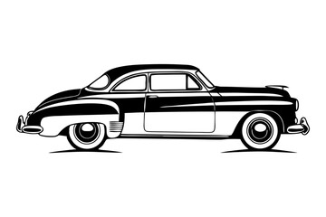 Vintage Car Silhouette: A classic vintage car stands as a symbol of the golden age of automobiles, evoking nostalgia for a bygone era of style and elegance.