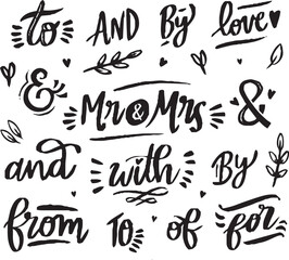 Hand-drawn arrow icon set. A collection of curved