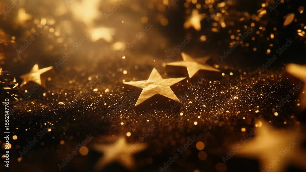 Aufkleber a celestial phenomenon with multiple stars moving through the air