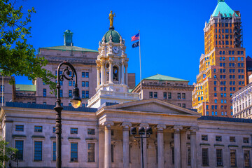 Brooklyn Borough Hall landmark architecture in New York, USA