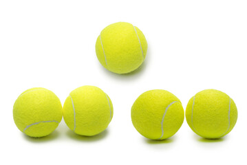 Tennis balls isolated on white background.