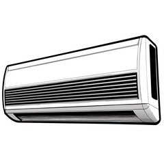 air conditioner isolated on white