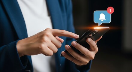 Receiving important alerts and notifications on a smartphone device for instant communication and updates