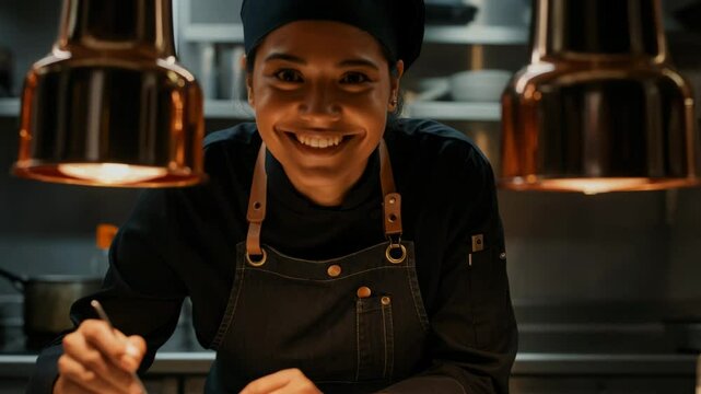 Chef's delight: artful plating and joyful cooking in a professional kitchen