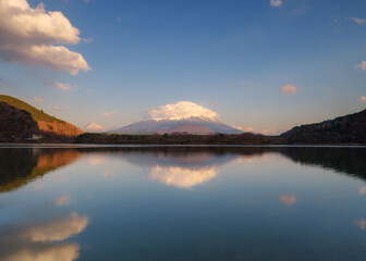 Mount Fuji from lake Shoji