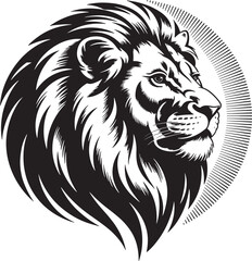 Detailed Tiger Face Illustration – Modern Monochrome Wildlife Vector