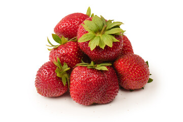 Fresh group of berries isolated on a white background.