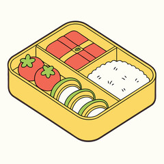 Deliciously Arranged Bento Box Lunch With Fresh Ingredients For A Healthy Meal