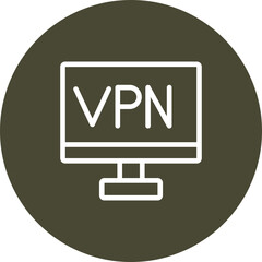 Vpn Vector Line icon Design