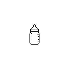Baby bottle icon flat vector design. 