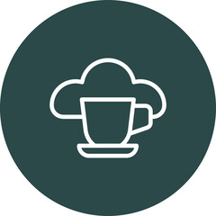 Coffee Cup Vector Line icon Design