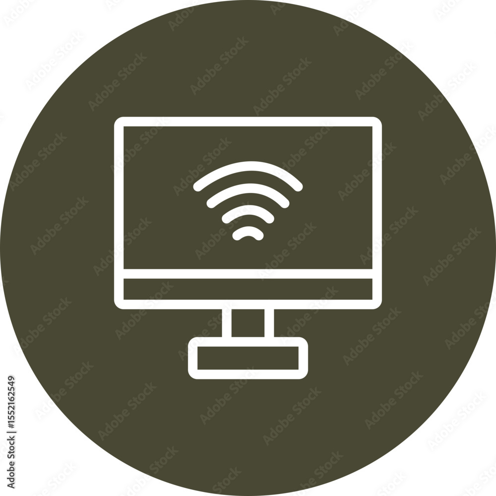 Wall mural internet connection vector line icon design