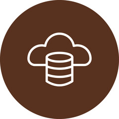Cloud Data Vector Line icon Design
