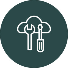 Repair Tools Vector Line icon Design