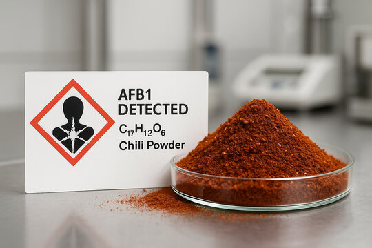 AFB1 Detected in Chili Powder a Mycotoxicology Laboratory Analysis of Food Toxicology Risk in a Ground Spice Sample with a GHS08 Health Hazard Identifier and Quality Control
