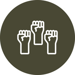 Black Lives Matter Vector Line Icon Design