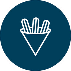Churros Vector Line Icon Design