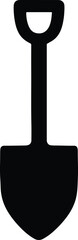 Silhouette shovel gardening tool simple black shape Vector Illustration