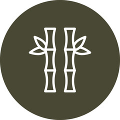 Bamboo Vector Line Icon Design