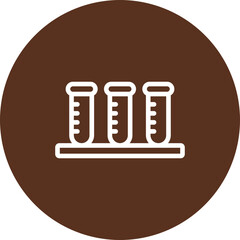 Test Tubes Vector Line Icon Design