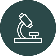 Microscope Vector Line Icon Design