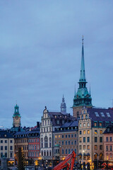 View of cityscape during evening