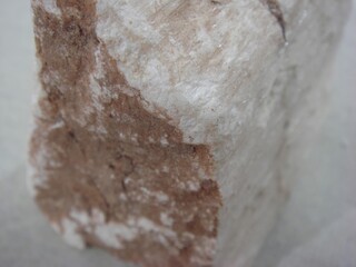 Vertical Lines of Korean Gypsum Herb Showing Fibrous Crystal Layers
