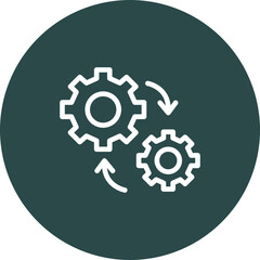 Process Vector Line Icon Design