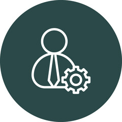 Employee Vector Line Icon Design