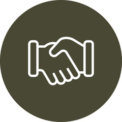 Fototapeta premium Hand Shaking Vector Line Icon Design