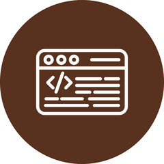 Coding Vector Line Icon Design