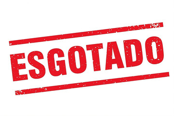 Sold Out Stamp in Portuguese - Red Text