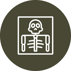 Skeleton GIFs Vector Line Icon Design