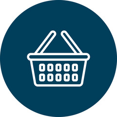 Basket Vector Line Icon Design