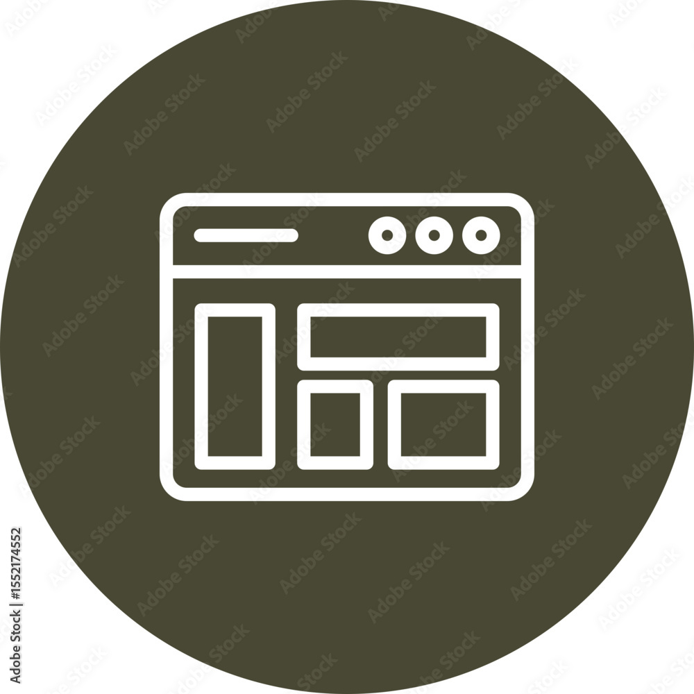 Wall mural layout vector icon design