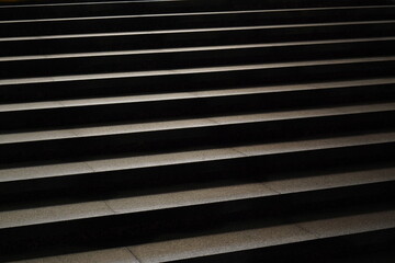 Obraz premium Stairs in a dark underground pedestrian crossing