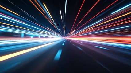 motion blur scene with stylized speed lines and ambient glow