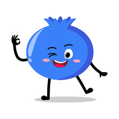 Cute Hand Drawn blueberry OK okay sign