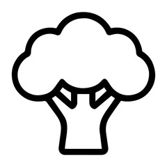 line icon broccoli on white background
Vector icon on the theme of fruits and vegetables movement