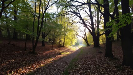 Cracked Salt Flat at Sunset Horizon
