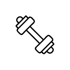 Handdrawn Line Art Dumbbell Fitness Icon Gym Weightlifting Exercise Symbol weights