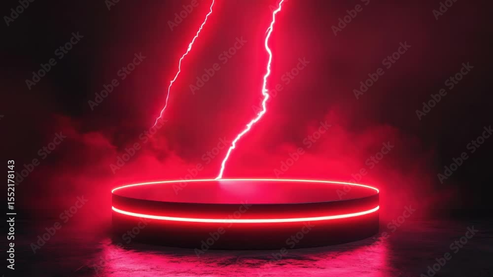 Aufkleber A bright red light emanating from a circular object