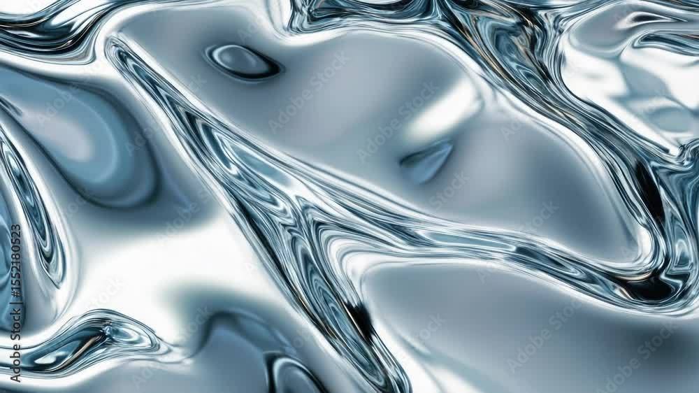 Poster Close-up view of a shiny surface with light reflections