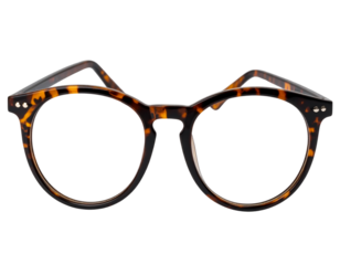  Firefly_Stylish tortoiseshell round glasses with transparent background for easy editing 