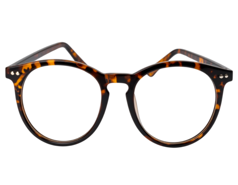  Firefly_Stylish tortoiseshell round glasses with transparent background for easy editing 